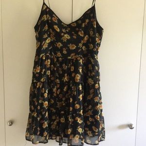 Sunflower floral flower cami dress